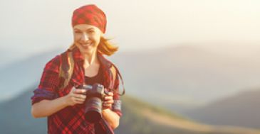 Fotografin in der Natur